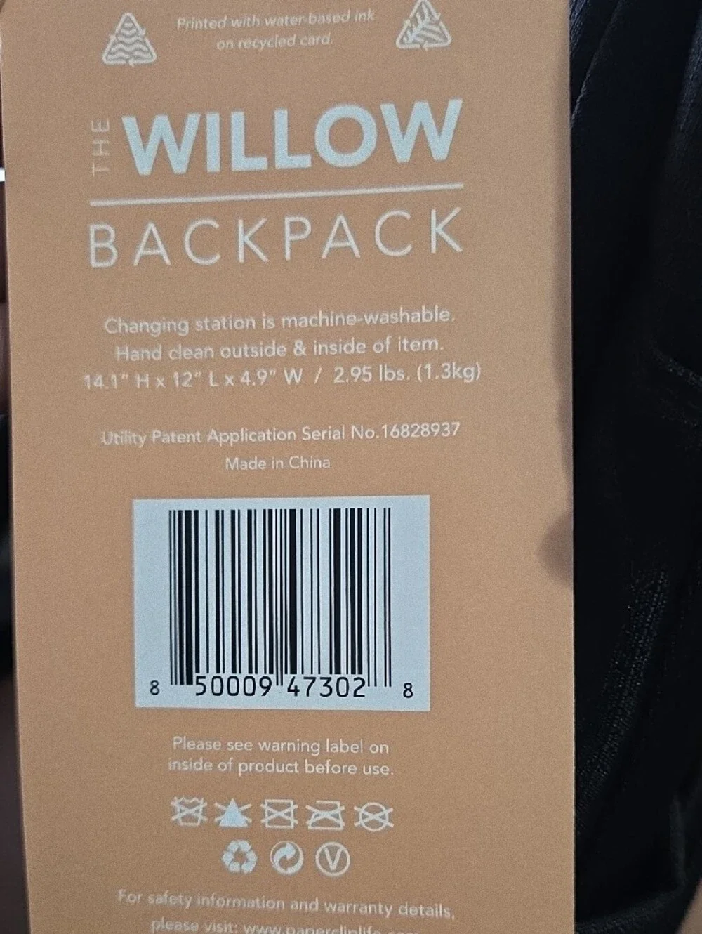 Paperclip Willow Diaper Bag